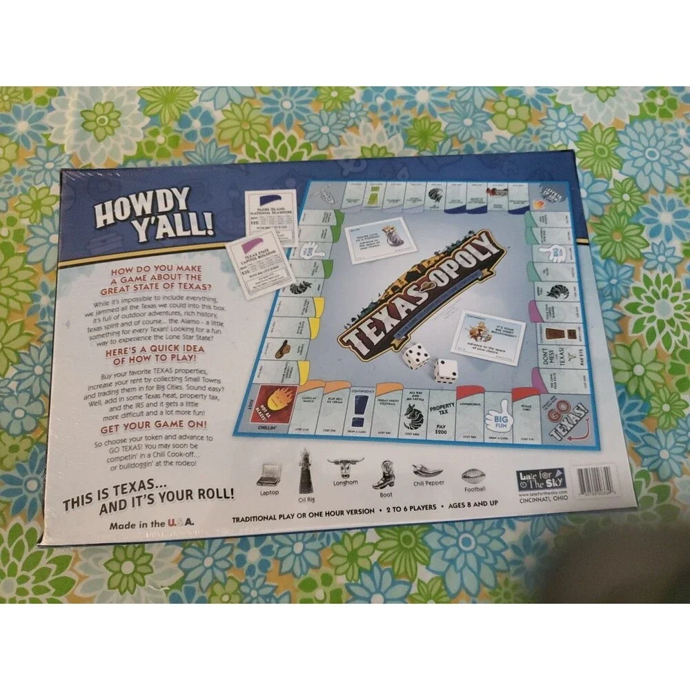 NEW Texasopoly ~ State of Texas Monopoly Style Board Game ~ Texas Opoly ~ NIB